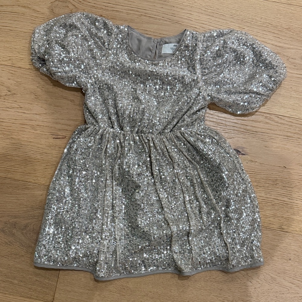 H&M Silver Sequin Kids Formal Dress